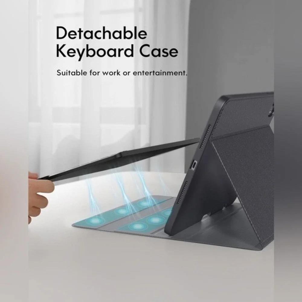 CHESONA iPad Pro 11 M4 Keyboard Case Detachable Backlit Touchpad New Black‎